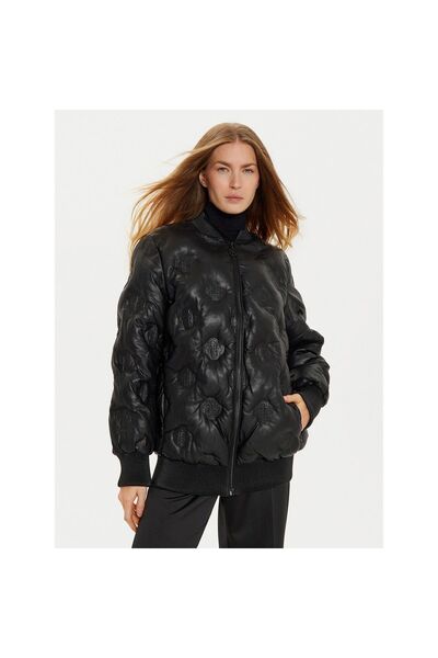 Guess Jachetă de damă din imitație de piele W4BL60WGB20 Negru