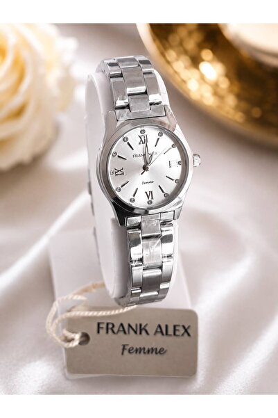 Frank Alex Silver Dial Silver Strap Wristwatch