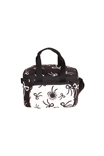 KAUKKO Bow Lunchbox Black-White K1886