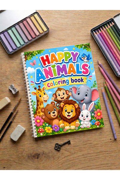 metafortoys Happy Animals Coloring Book – 24X20 cm I 40 Visuals I for Children and Adults