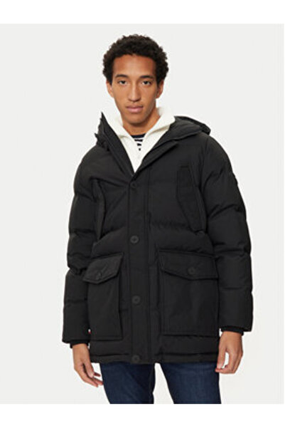 Tommy Hilfiger Geacă de iarnă pentru bărbați MW0MW37483 Negru