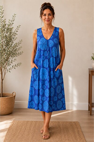 GOOD NİGHT Thick Straps, Thin Pockets, Plus Size Dress