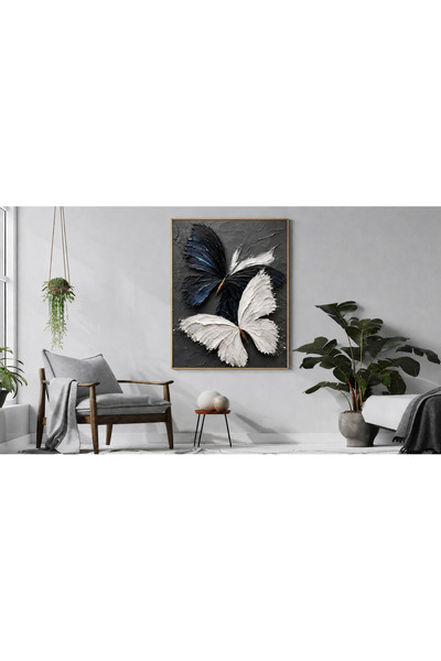 Ghaith Store Luxury Butterfly Panel Art 3D Modern Wall Decor for Salon Living...