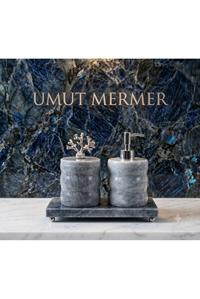 umut mermer Gri mermer 3lü akardiyon setimiz