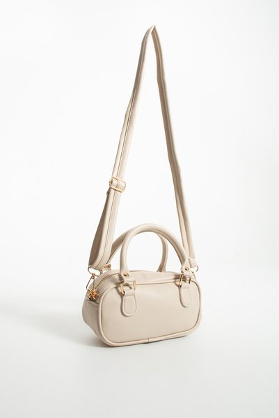 LUNABLU Women's Mink Wrinkled Textured Faux Leather Hand and Shoulder Bag