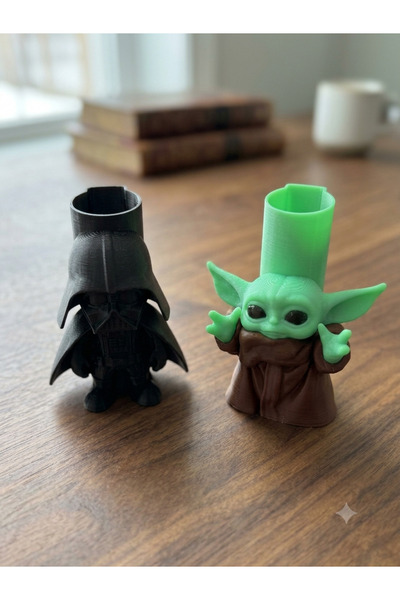 Chamelon Studio Star Wars Temalı Darth Vader ve Baby Yoda 3D Baskı Clipper Uy...