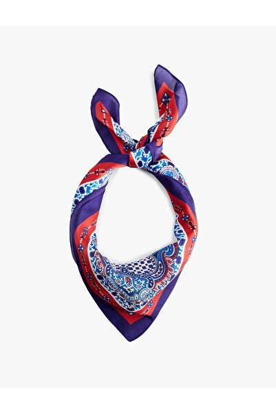 Koton Multicolored Ethnic Square Scarf