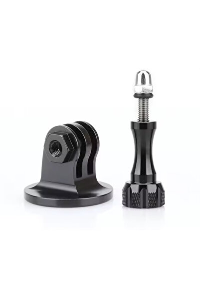 fimtech Tüm Aksiyon Kameralar ile Uyumlu Metal Adaptör + Metal Vida Siyah