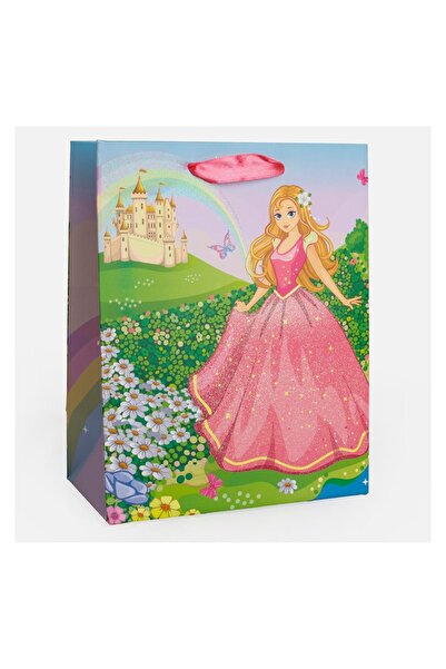 OEM Pungă cadou pentru copii, model glitter, 18x10x23cm – design vesel, perfe...