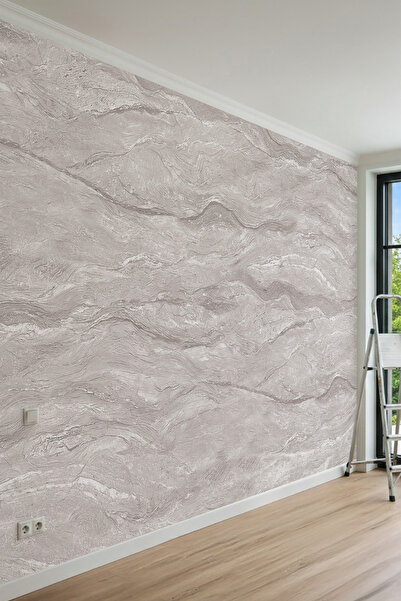 dreamwall Mermer Dokulu Doğal Taş Görünümlü Modern Desenli Tek Parça Tekstil Duvar Kağıdı
