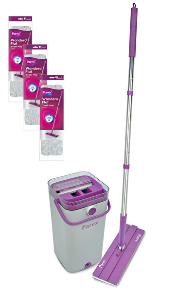 Parex Wondero Flat Temizlik Seti + 3 Adet Yedek Mop Avantaj Paketi