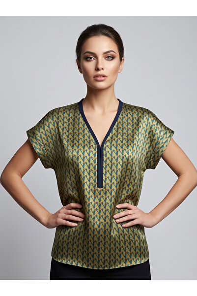 Herry Women's V-Neck Flowy Tiril Tiril Summer Blouse