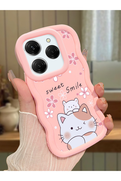 Hontinga Tecno Spark 20 Pro Compatible Case Camera Protector Pink Silicone Co...
