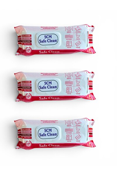 SCM Safe Clean Set 3x Buc Servetele umede Multi-Suprafete 100 buc