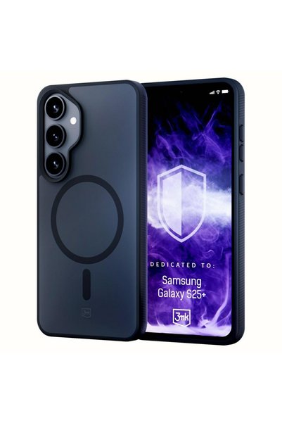 3MK Husă de protecție Smoke MagCase pentru Samsung Galaxy S25 Plus, Negru