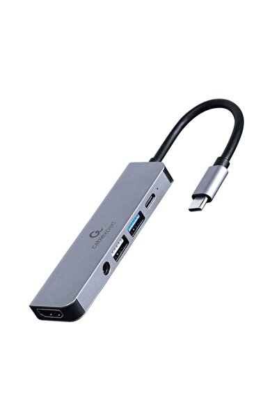 Gembird Stație de andocare 5-în-1, USB-C x 1, USB-A 3.1 x 1, USB-A 2.0 x 1, H...