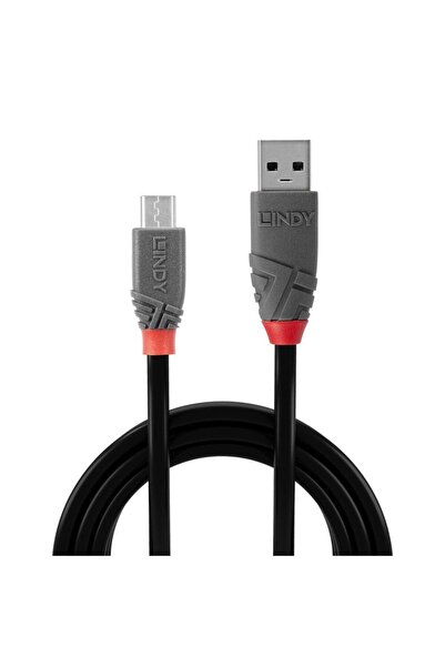 LİNDY Cablu transfer LY-36733 USB 2.0 tip A la microUSB 2m antracit