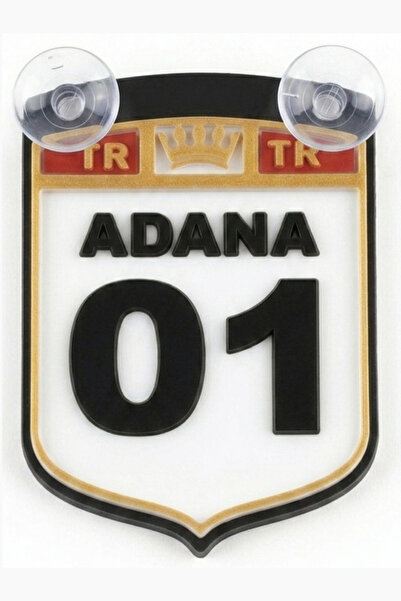 MEGAHAWK Adana 01 - Vantuzlu Araç Cam Süsü Pleksi Plaka Dekoru Ön Arka Cam Ak...