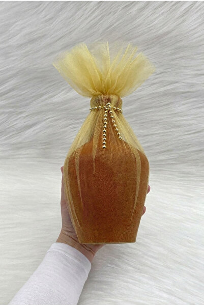 ZEYMERADE Gold Testi, Tulle Plain Henna Night Cube, Wedding Bride Groom Bride...