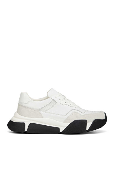 Tergan Beyaz Hakiki Deri Erkek Sneaker - E26I1AY57600-W25