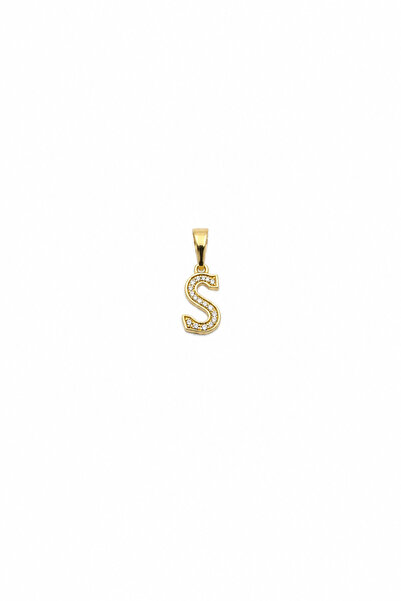 Sose Moda Zirkon Taşlı Gold Renk S Harfi Xuping Kolye Ucu