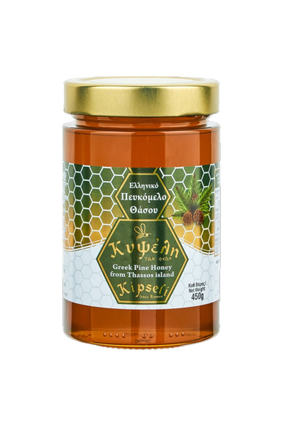 KYPSELI ΚΥΨΕΛΗ ΜΕΛΙ ΘΑΣΟΥ 450gr. - (ΠΕΥΚΟ)