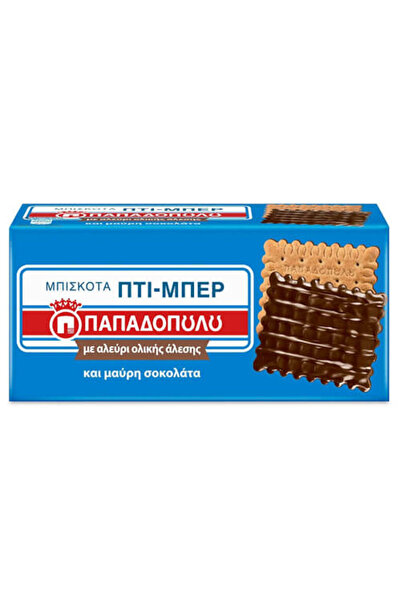 Papadopoulou ΠΑΠΑΔΟΠΟΥΛΟΥ ΠΤΙ ΜΠΕΡ ΟΛΙΚΗΣ ΑΛΕΣΗΣ 200gr. - (ΜΑΥΡΗ ΣΟΚΟΛΑΤΑ)