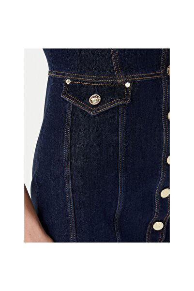 Guess Rochie din denim pentru femei W5YK24D5PW1 Bleumarin