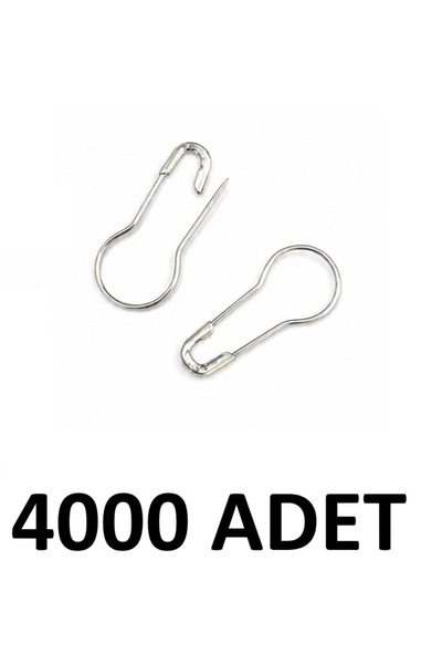 MTKardeşler 4000 Pieces of Pear-Shaped Safety Pins 2 cm Bulb Type Safety Pins