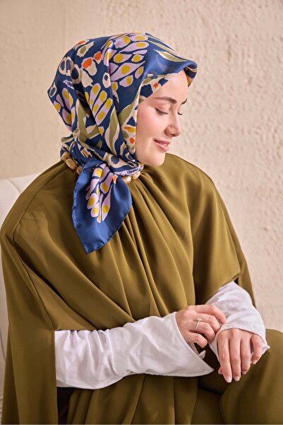 Silk Home Twill İpek Mercan Eşarp Gece Mavisi 90x90
