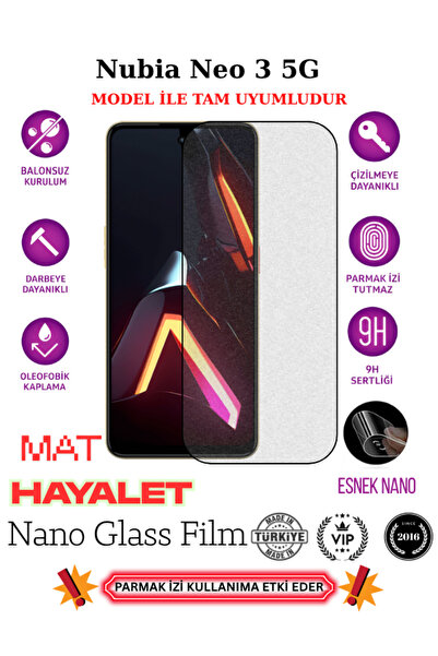 CaseTechnoo Nubai Neo 3 5g Tam Uyumlu Mat Hayalet Privacy Esnek Nano Ekran Ko...