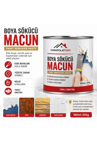 KarapolatYapı Boya Sökücü Macun 200gr