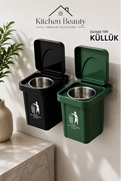 Kitchen Beauty Çöp Kutusu Tasarımlı Duvar Küllüğü - Kapaklı Dekoratif Balkon ...