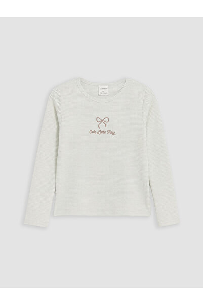 LC Waikiki Crew neck glitter girl's 2-pack t-shirt