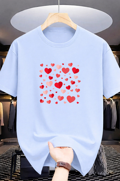 Pink Sky Premium Oversize T-Shirt 100% Βαμβάκι Unisex Άνετη Εφαρμογή Τάση Νέα...