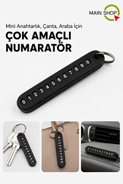 MAİN SHOP Çok Amaçlı Mini Anahtarlık & Numara Yazılı Çanta Ve Araç İçi Numara...