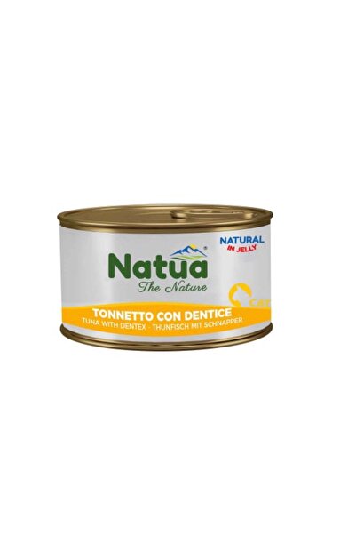 Natua طعام رطب للقطط الكتن بنكهة التونة مع سمك النهاش الاحمر 85 غ