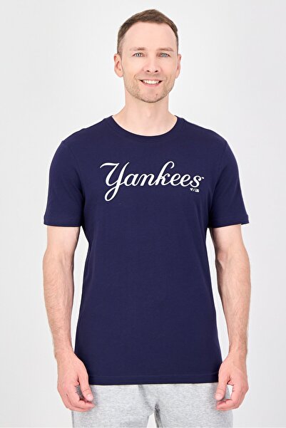 NFL Men Sportswear Fit Short Sleeve Baseball T-Shirt, Navy