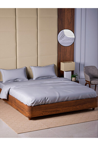 Mulberry Living By Styli ملاءة سرير كينج من القطن 100% مع غطاءين للوسائد - 50...