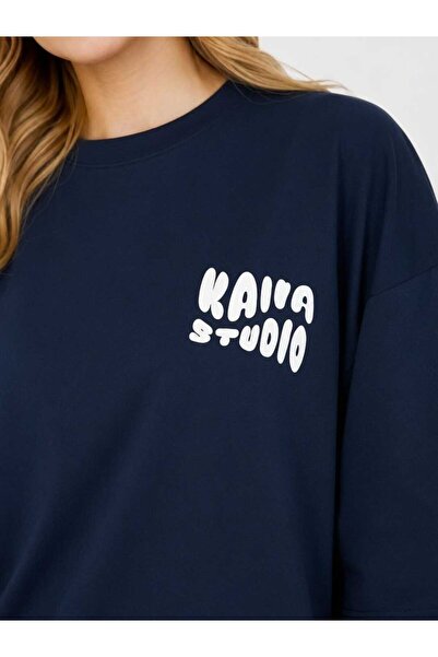 ZAVIXO طقم نسائي من قطعتين من Kaira Studio مطبوع 100% قطن، شورت كبير الحجم، ط...