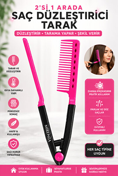 mirenza cosmetic V Type Hair Straightener Tongs Comb - Heat Resistant Comb
