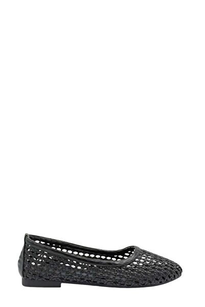 Moulin Shoes حذاء باليه نسائي محبوك باللون الأسود