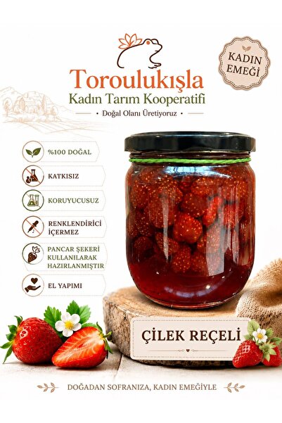 TOROULUKISLAKADINKOOPERATİFİ Doğal Çilek Reçeli, 450cc, El Yapımı , Katkısız ...