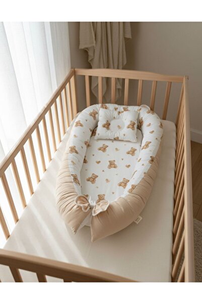 Babynest Yatak Ve Ortopedik Yastık Ayıcıklı Bej
