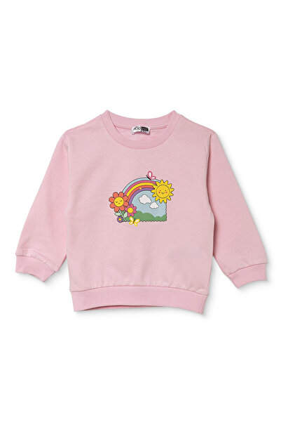 ebebek Hello Baby HelloBaby Kız Bebek Sweatshirt Çiçek Baskılı Bisiklet Yaka ...