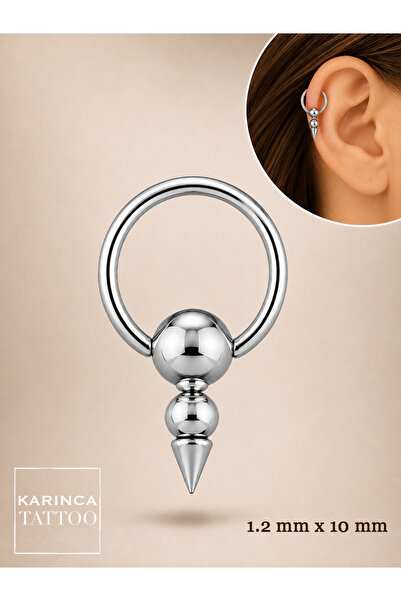 Karınca Piercing Spike Piercing Halka Gothic BCR Standard Lobe Nipple Göbek B...