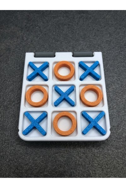 Kaya Hediyelik Mini Portable Xox Game - Educational Game, Folding Box Game Interactive Strategy Intelligence Puzzle
