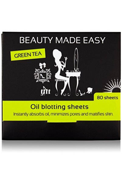 BEAUTY MADE EASY Șervețele matifiante, cu ceai verde, pentru față, Beauty Mad...