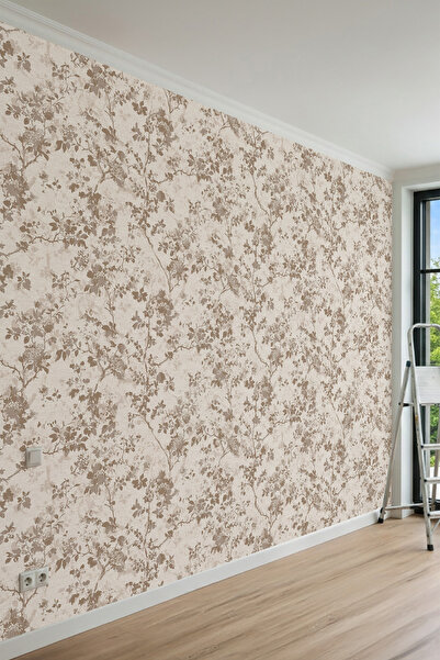 dreamwall Çiçek Dalları Desenli Bohem Tek Parça Tekstil Duvar Kağıdı