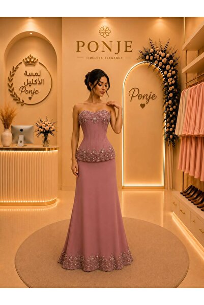 genric An Evening Gown Designed to Embody the Elegance of Sophistication with...